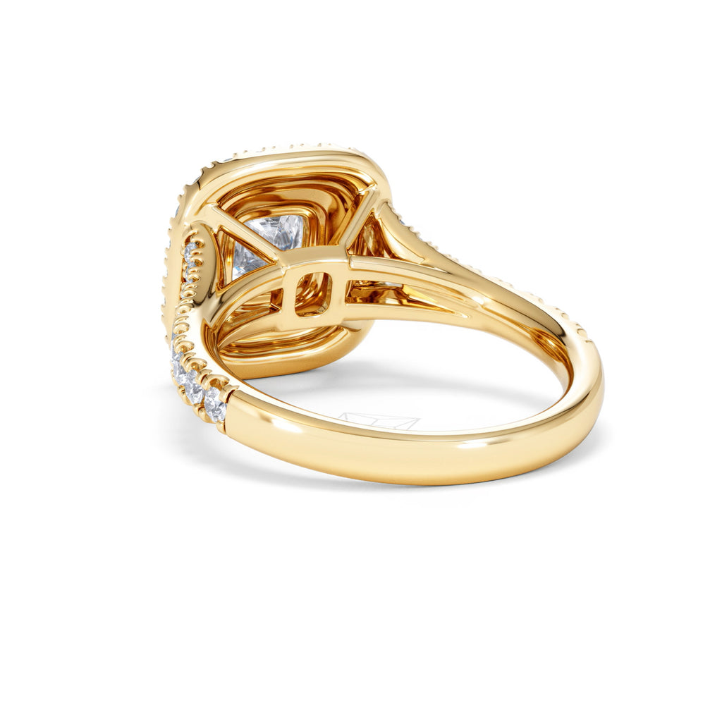 Anastasia GIA Diamond Halo Engagement Ring in 18K Gold 1.85ct G/VS