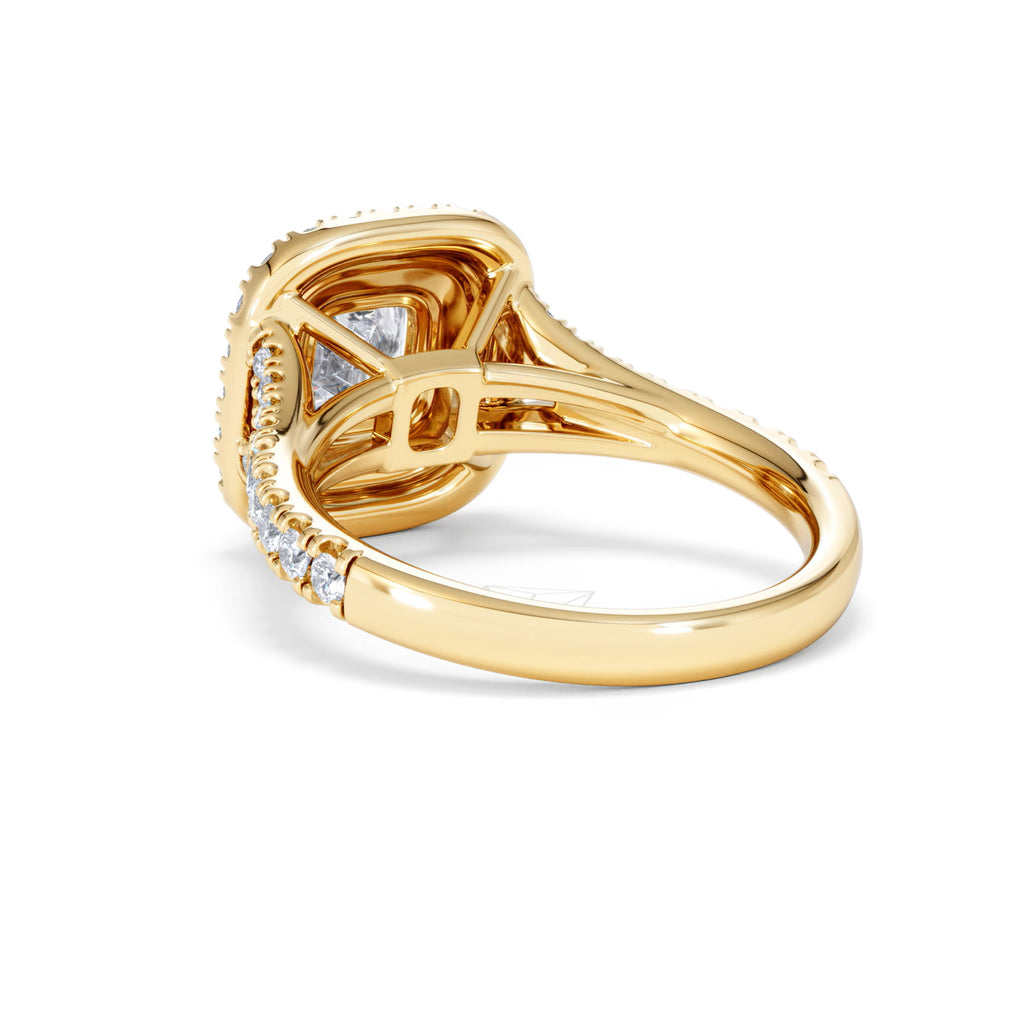 Anastasia GIA Diamond Halo Engagement Ring in 18K Gold 1.85ct G/VS
