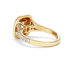 Anastasia GIA Diamond Halo Engagement Ring in 18K Gold 1.85ct G/VS