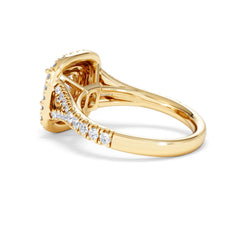Anastasia GIA Diamond Halo Engagement Ring in 18K Gold 1.85ct G/VS