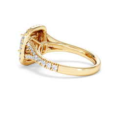 Anastasia GIA Diamond Halo Engagement Ring in 18K Gold 1.85ct G/VS