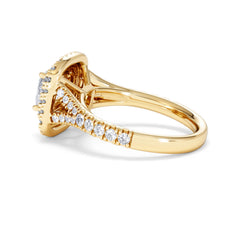 Anastasia GIA Diamond Halo Engagement Ring in 18K Gold 1.85ct G/VS