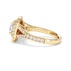 Anastasia GIA Diamond Halo Engagement Ring in 18K Gold 1.85ct G/VS