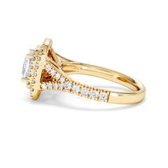 Anastasia GIA Diamond Halo Engagement Ring in 18K Gold 1.85ct G/VS