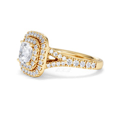 Anastasia GIA Diamond Halo Engagement Ring in 18K Gold 1.85ct G/VS