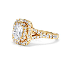 Anastasia GIA Diamond Halo Engagement Ring in 18K Gold 1.85ct G/VS