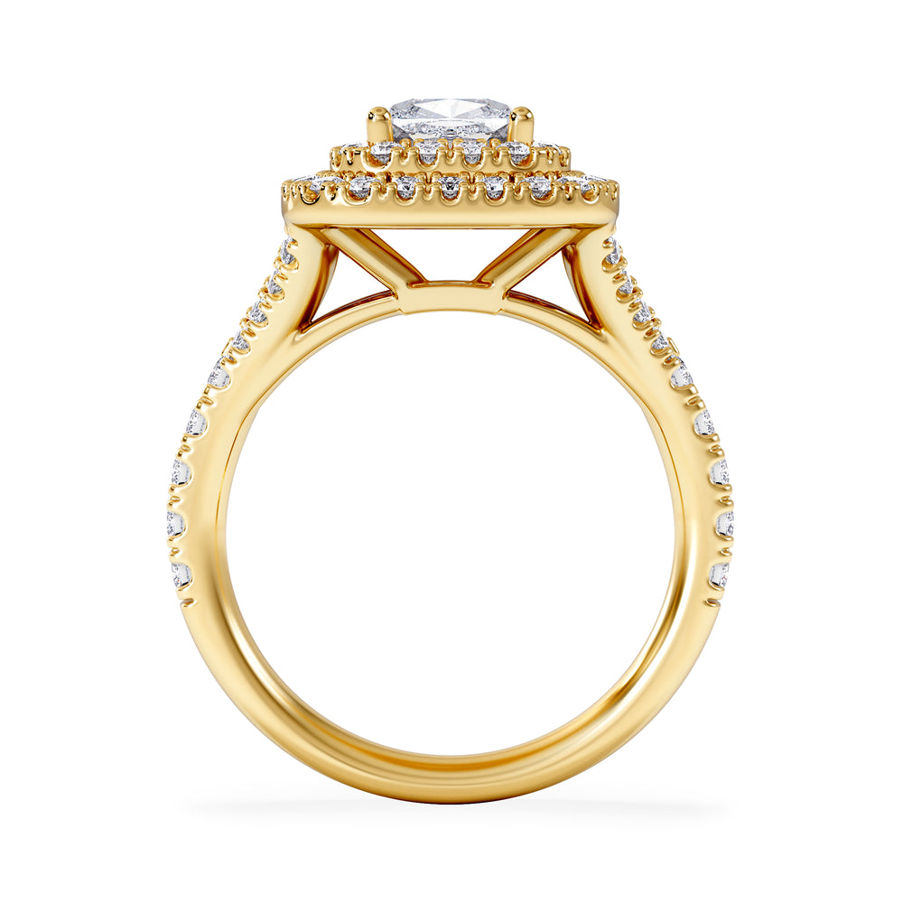 Anastasia Lab Diamond Halo Engagement Ring in 18K Gold 1.85ct F/VS1