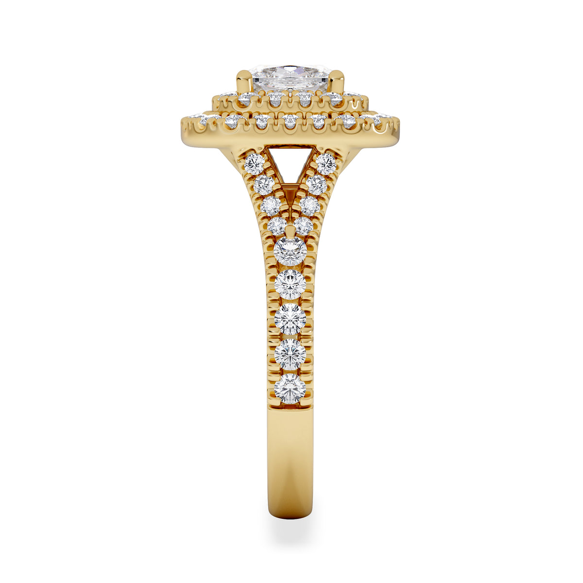 Anastasia Lab Diamond Halo Engagement Ring in 18K Gold 1.85ct F/VS1