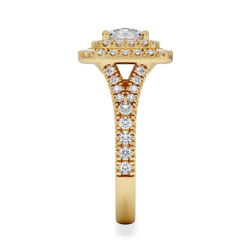 Anastasia GIA Diamond Halo Engagement Ring in 18K Gold 1.85ct G/VS2