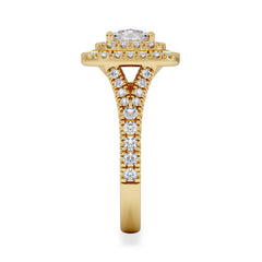 Anastasia GIA Diamond Halo Engagement Ring in 18K Gold 1.85ct G/VS