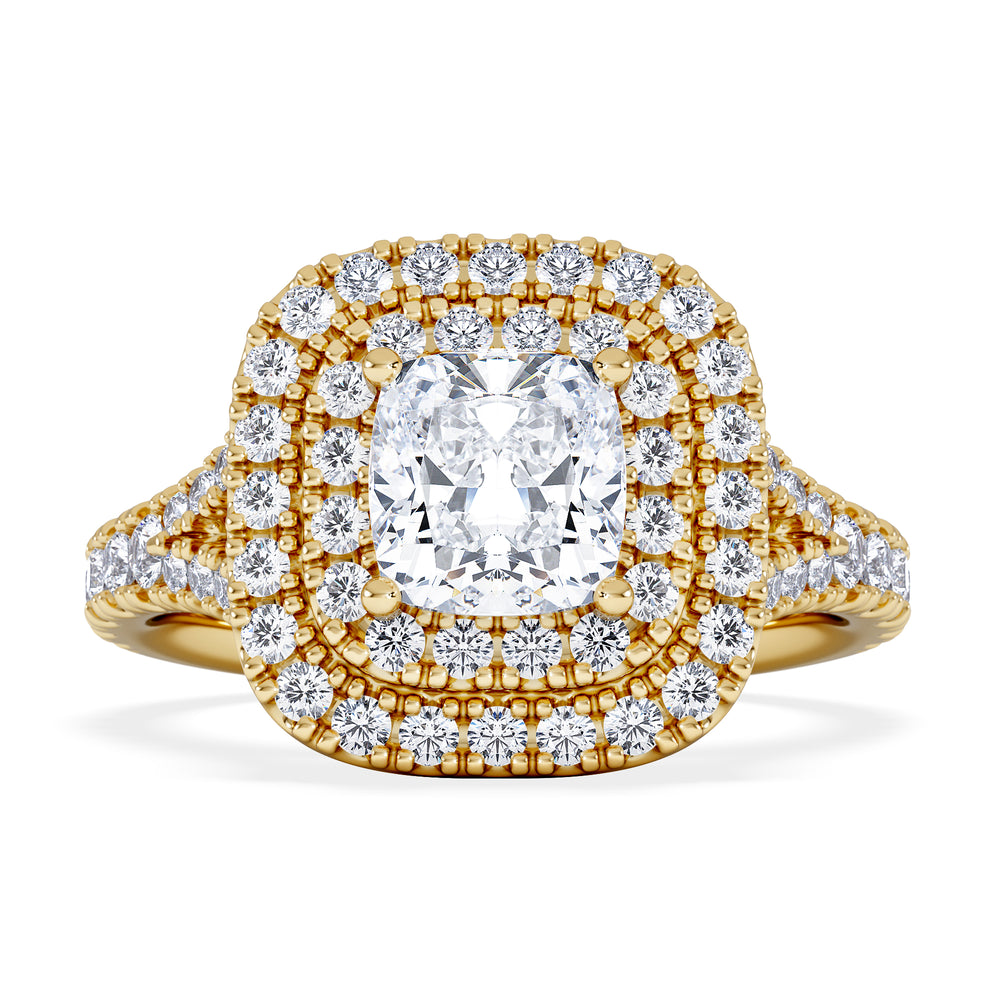 Anastasia Lab Diamond Halo Engagement Ring in 18K Gold 1.85ct F/VS1