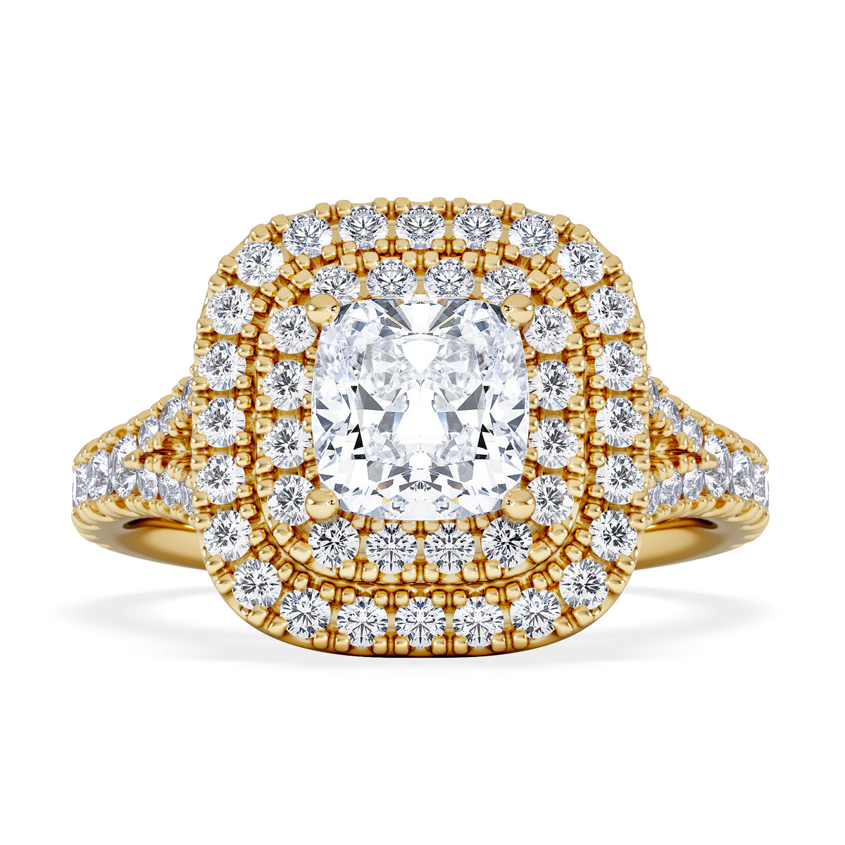Anastasia Lab Diamond Halo Engagement Ring in 18K Gold 1.85ct F/VS1