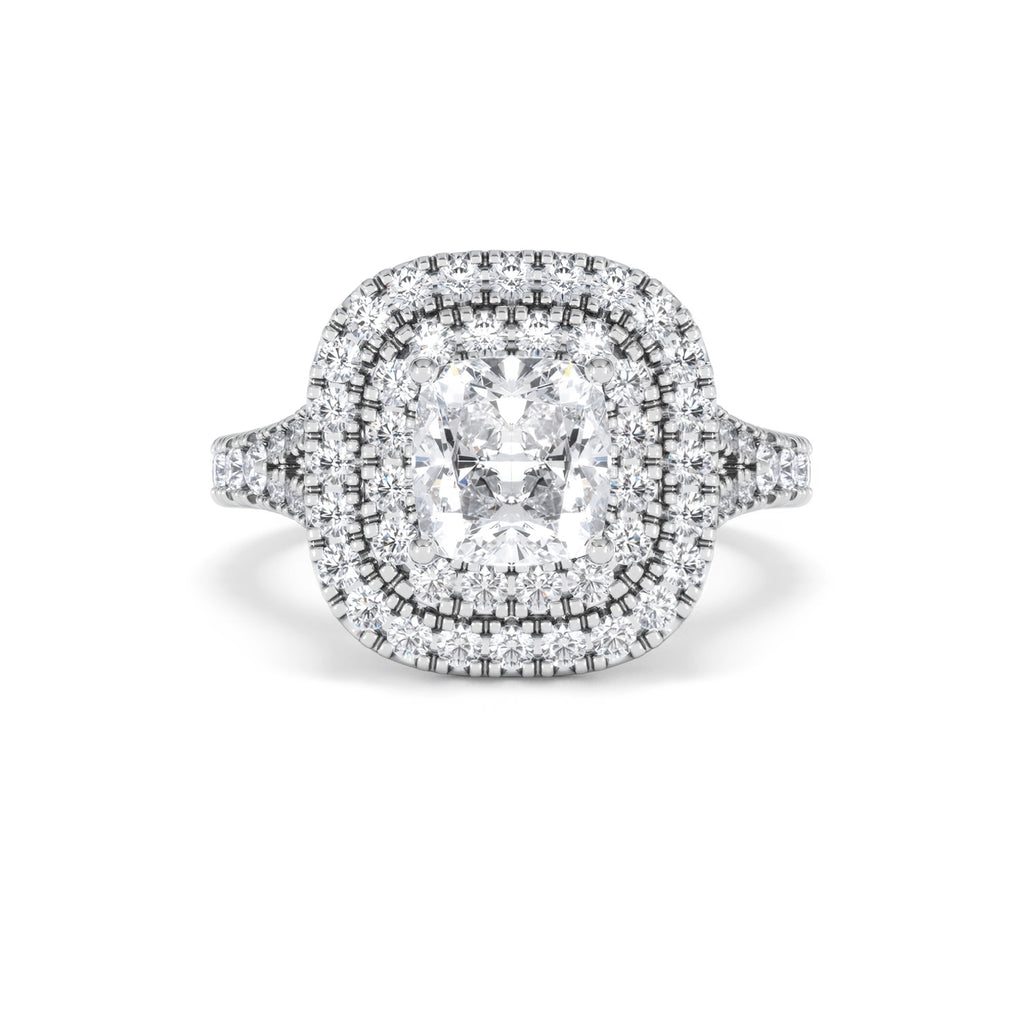 Anastasia Lab Diamond Halo Engagement Ring in Platinum 2.15ct F/VS1