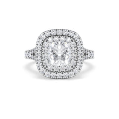 Anastasia Lab Diamond Halo Engagement Ring in Platinum 2.15ct F/VS1