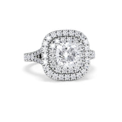 Anastasia Lab Diamond Halo Engagement Ring in Platinum 2.15ct F/VS1