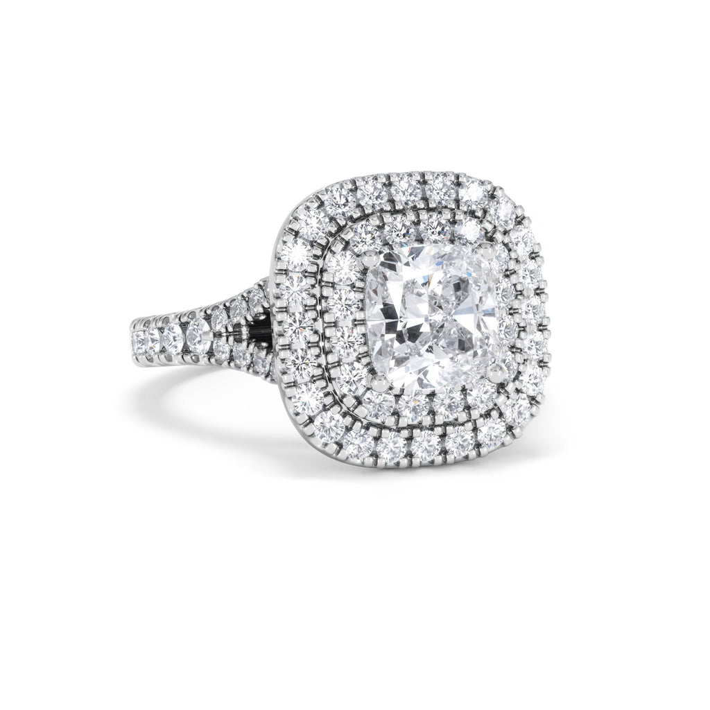Anastasia Lab Diamond Halo Engagement Ring in Platinum 2.15ct F/VS1