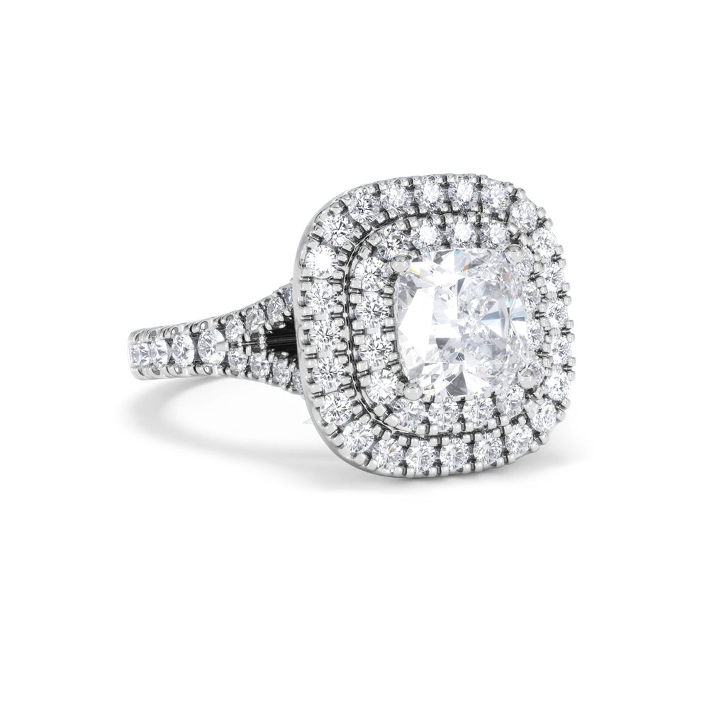 Anastasia Lab Diamond Halo Engagement Ring in Platinum 2.15ct F/VS1