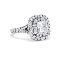 Anastasia Lab Diamond Halo Engagement Ring 18K White Gold 2.15ct F/VS1