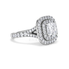 Anastasia Lab Diamond Halo Engagement Ring in Platinum 2.15ct F/VS1