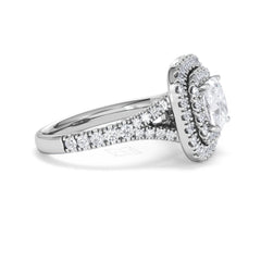 Anastasia Lab Diamond Halo Engagement Ring in Platinum 2.15ct F/VS1