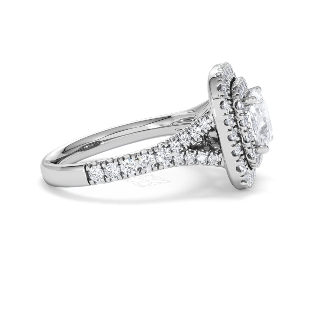 Anastasia Lab Diamond Halo Engagement Ring in Platinum 2.15ct F/VS1