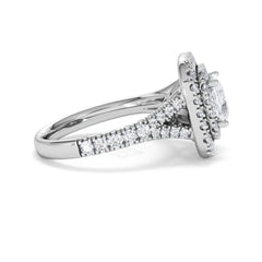 Anastasia Lab Diamond Halo Engagement Ring in Platinum 2.15ct F/VS1