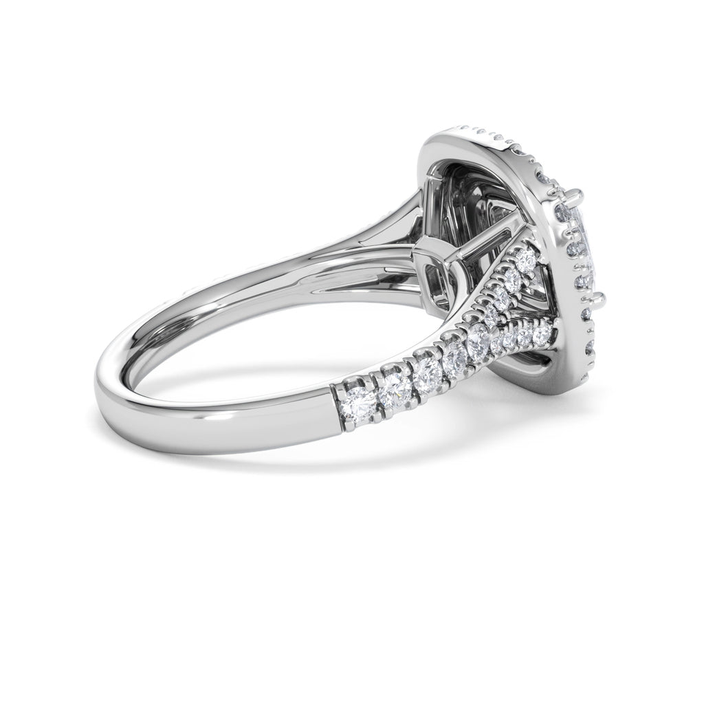 Anastasia Lab Diamond Halo Engagement Ring in Platinum 2.15ct F/VS1