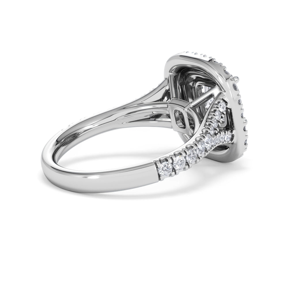 Anastasia Lab Diamond Halo Engagement Ring in Platinum 2.15ct F/VS1