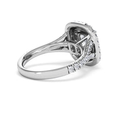 Anastasia Lab Diamond Halo Engagement Ring 18K White Gold 2.15ct F/VS1