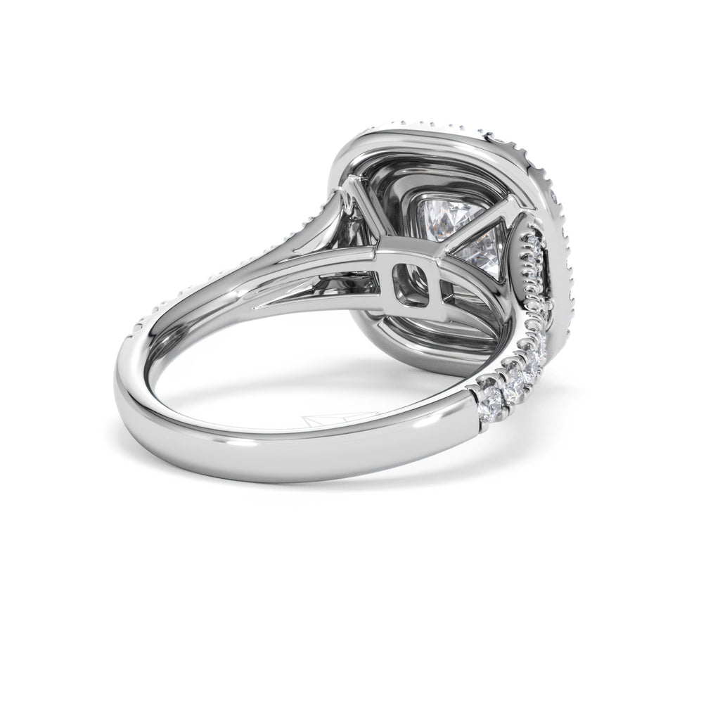 Anastasia Lab Diamond Halo Engagement Ring in Platinum 2.15ct F/VS1