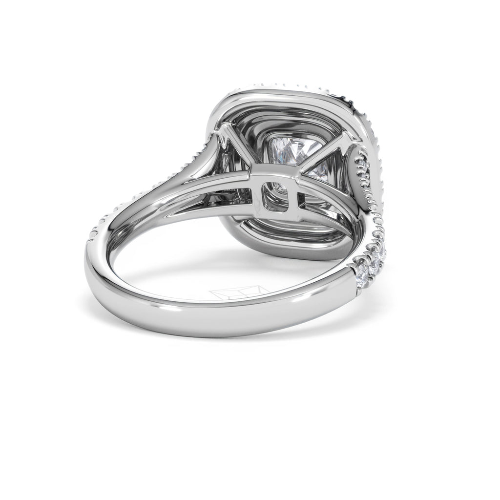 Anastasia Lab Diamond Halo Engagement Ring in Platinum 2.15ct F/VS1