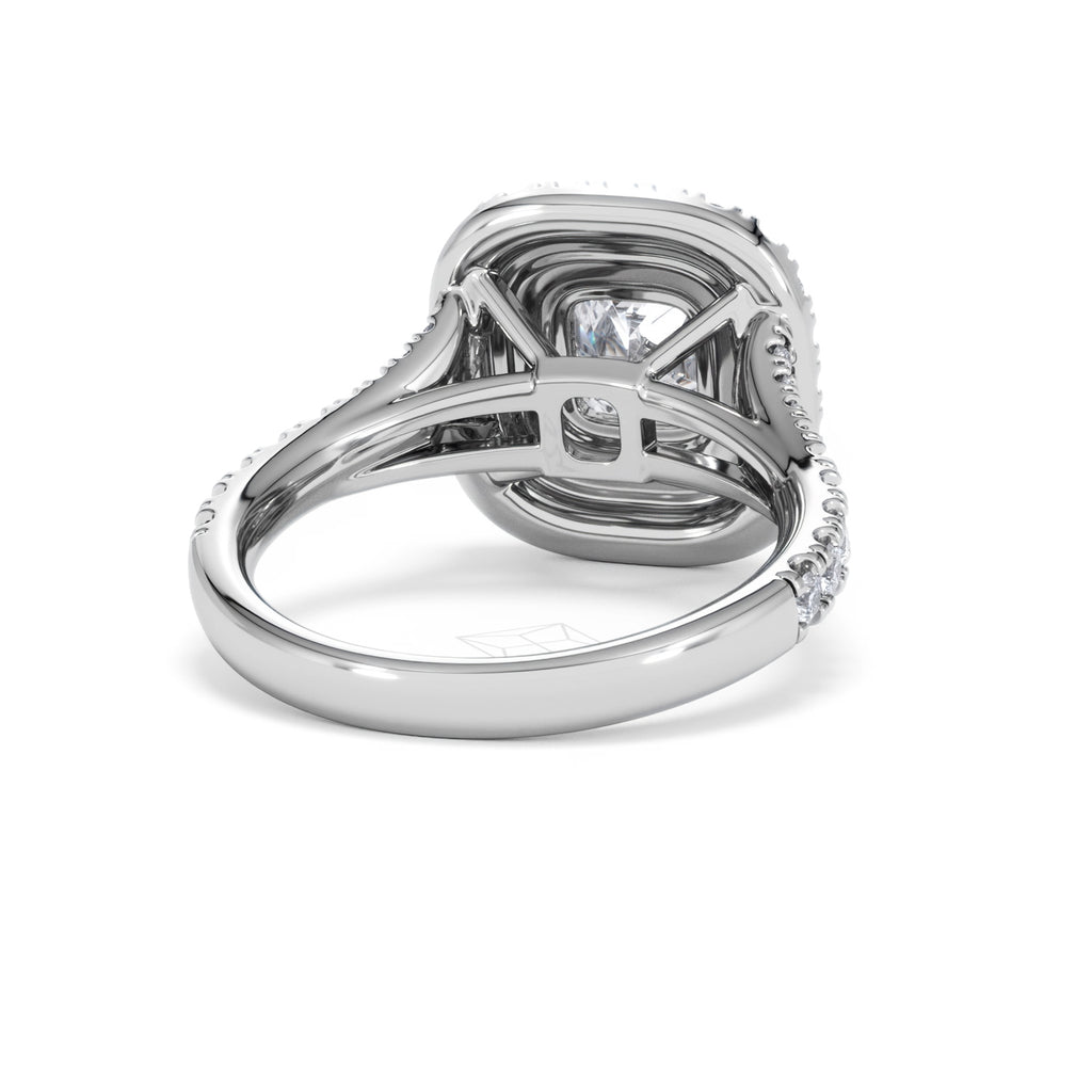 Anastasia Lab Diamond Halo Engagement Ring in Platinum 2.15ct F/VS1
