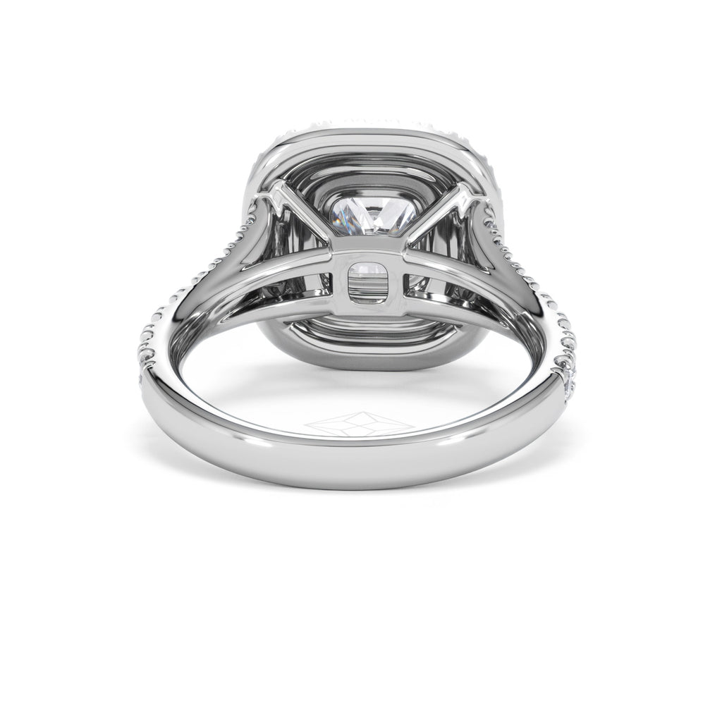 Anastasia Lab Diamond Halo Engagement Ring 18K White Gold 2.15ct F/VS1