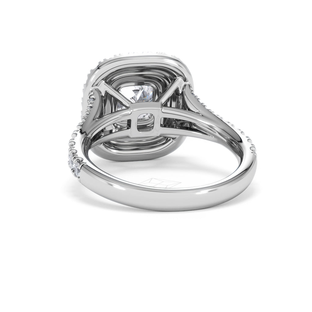 Anastasia Lab Diamond Halo Engagement Ring 18K White Gold 2.15ct F/VS1