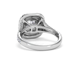 Anastasia Lab Diamond Halo Engagement Ring 18K White Gold 2.15ct F/VS1