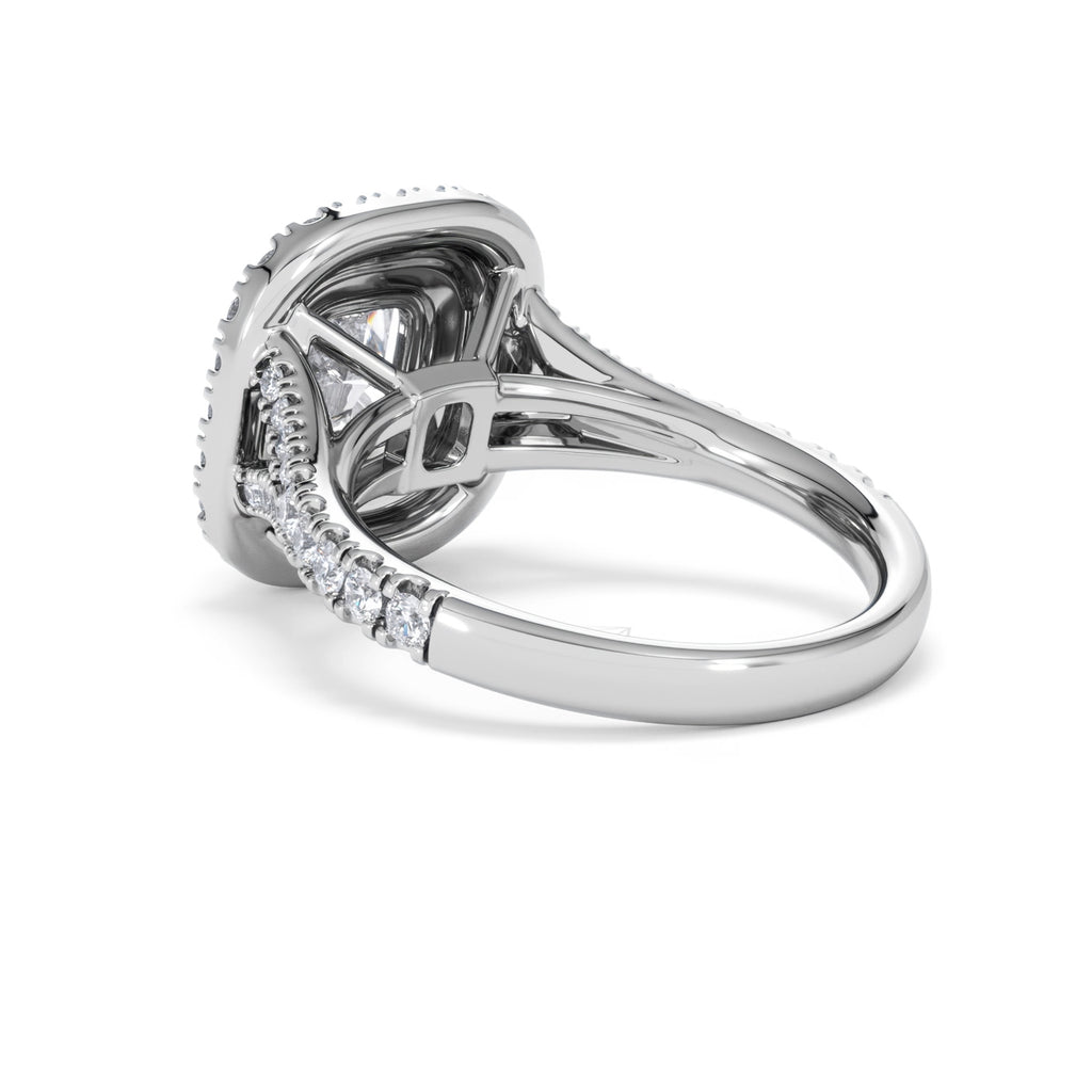 Anastasia Lab Diamond Halo Engagement Ring 18K White Gold 2.15ct F/VS1