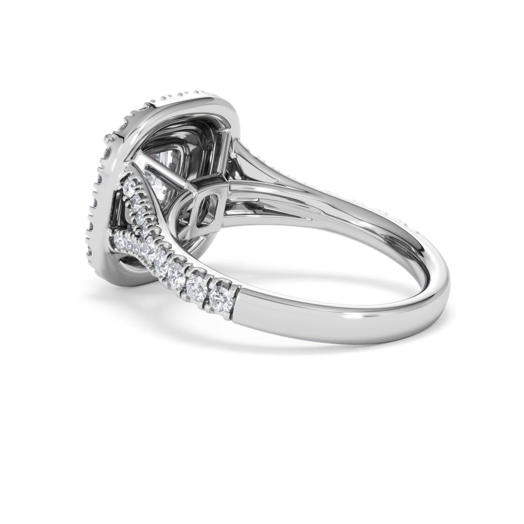 Anastasia Lab Diamond Halo Engagement Ring in Platinum 2.15ct F/VS1
