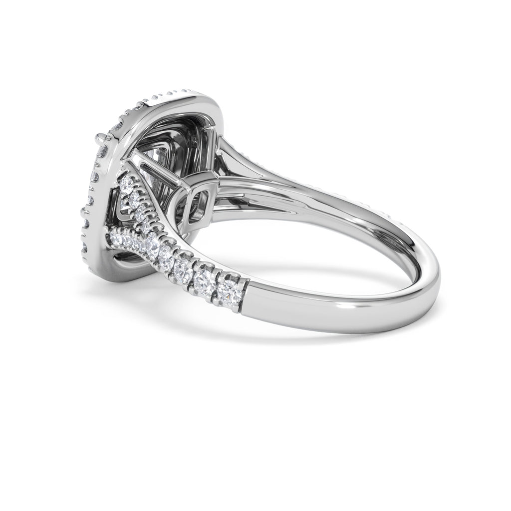 Anastasia Lab Diamond Halo Engagement Ring in Platinum 2.15ct F/VS1