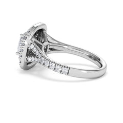 Anastasia Lab Diamond Halo Engagement Ring 18K White Gold 2.15ct F/VS1