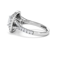 Anastasia Lab Diamond Halo Engagement Ring 18K White Gold 2.15ct F/VS1