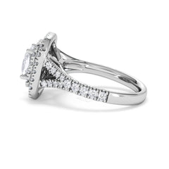 Anastasia Lab Diamond Halo Engagement Ring 18K White Gold 2.15ct F/VS1