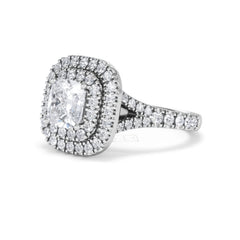 Anastasia Lab Diamond Halo Engagement Ring in Platinum 2.15ct F/VS1