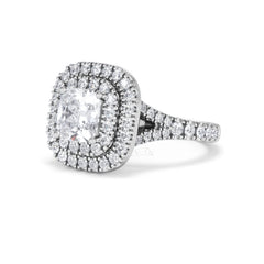 Anastasia Lab Diamond Halo Engagement Ring in Platinum 2.15ct F/VS1