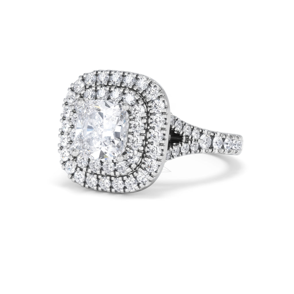 Anastasia Lab Diamond Halo Engagement Ring in Platinum 2.15ct F/VS1