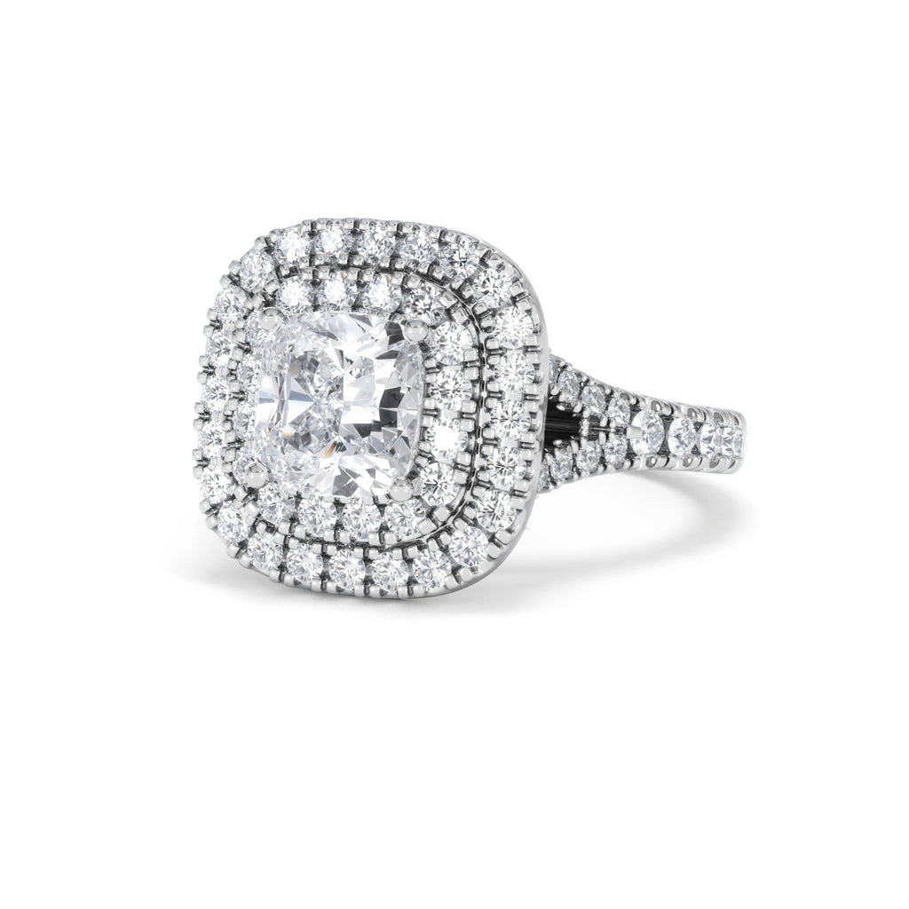Anastasia Lab Diamond Halo Engagement Ring in Platinum 2.15ct F/VS1