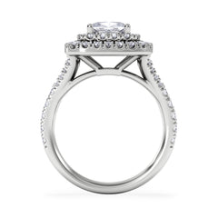Anastasia Lab Diamond Halo Engagement Ring 18K White Gold 2.15ct F/VS1