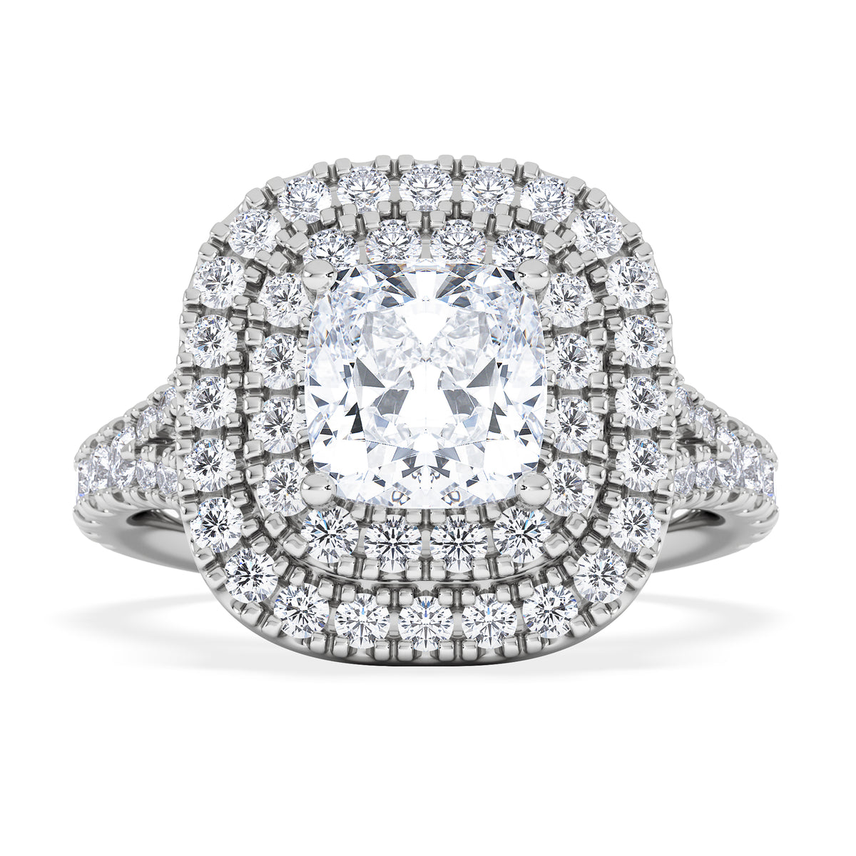 Anastasia Lab Diamond Halo Engagement Ring in Platinum 2.15ct F/VS1
