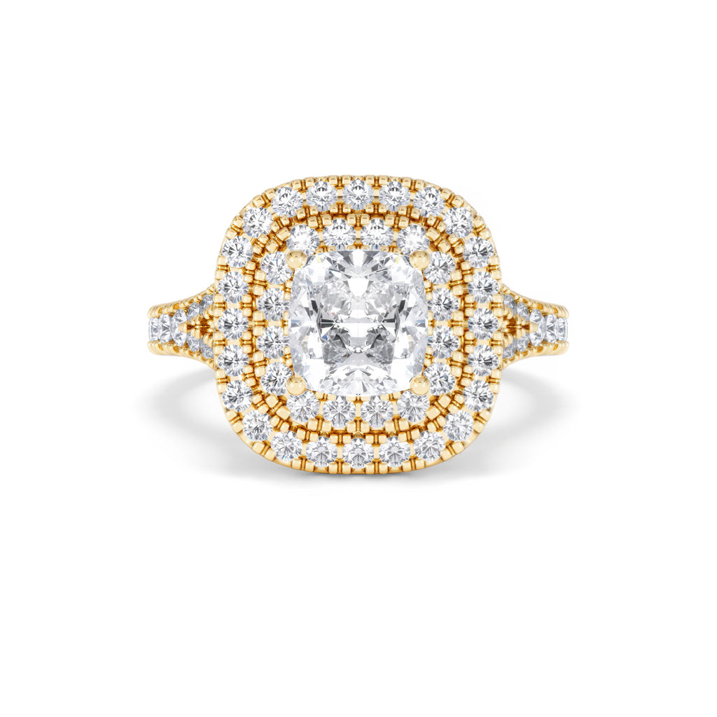 Anastasia Lab Diamond Halo Engagement Ring in 18K Gold 2.15ct F/VS1
