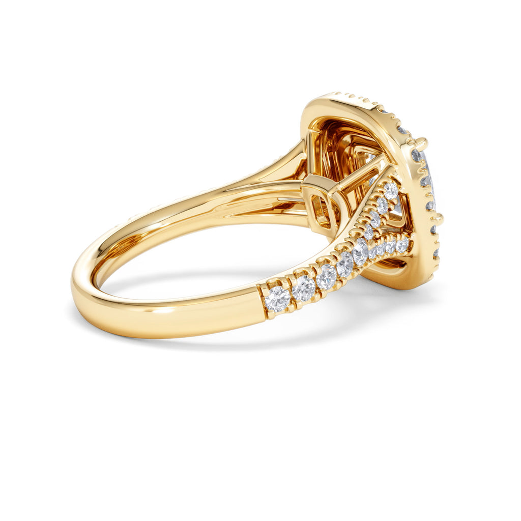 Anastasia Lab Diamond Halo Engagement Ring in 18K Gold 2.15ct F/VS1