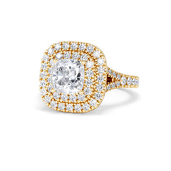 Anastasia Lab Diamond Halo Engagement Ring in 18K Gold 2.15ct F/VS1
